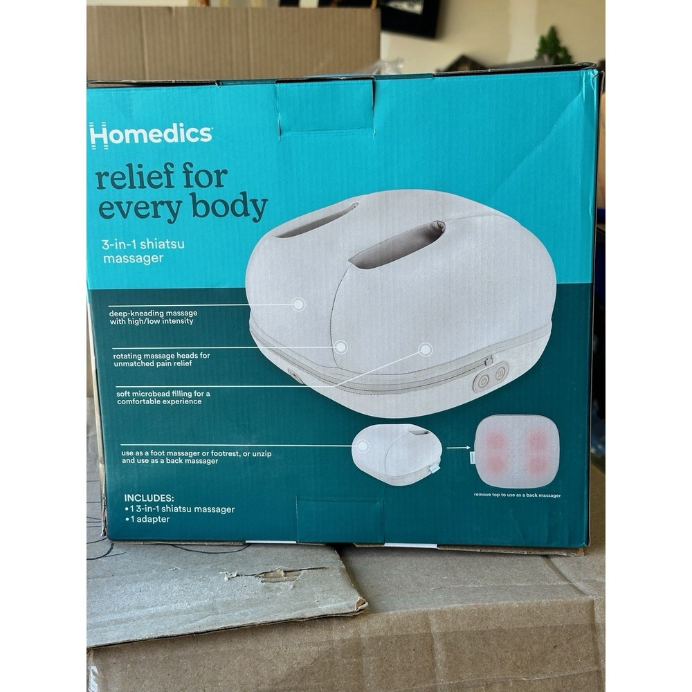 Homedics FMS-290HJ 3-in-1 Shiatsu Foot and‎ Body Massager Plus Footrest